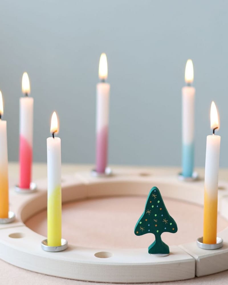 Lys til Bursdagsring - 12pk - 100% Ceresinvoks | Grimms Lysestake