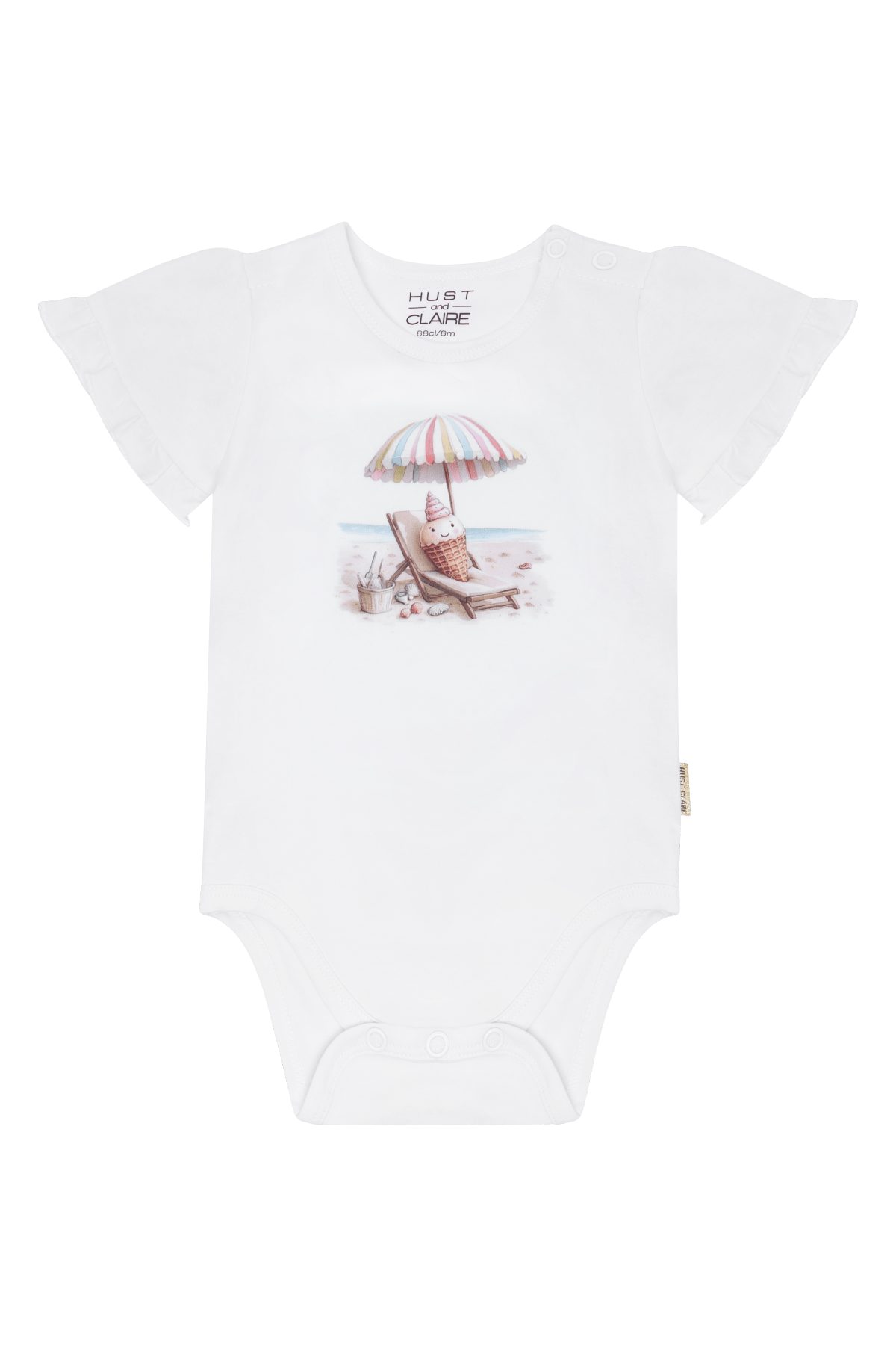Body Kortermet – 95% Bomull,5% Elastan | HCBritt Sunny, Hvit