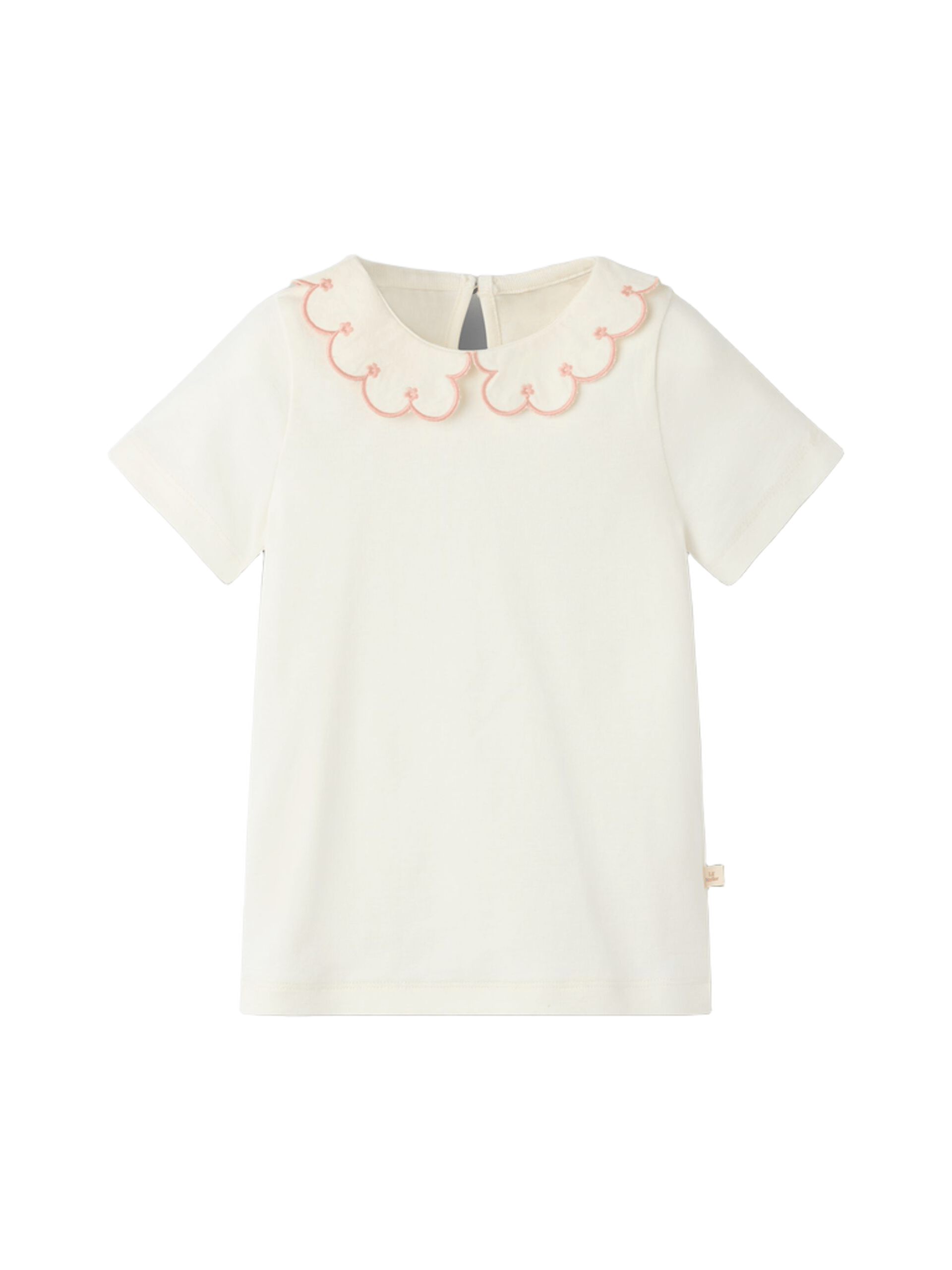 T-skjorte M/ Krage Barn – Øko TENCEL | NMFFUNDO, Coconut Milk Rose Tan