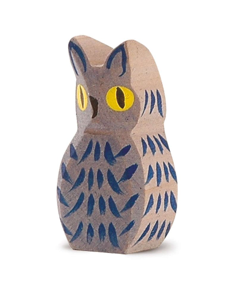 Ugle Lekedyr - Håndlaget Trefigur | Dyrefigurer Skog