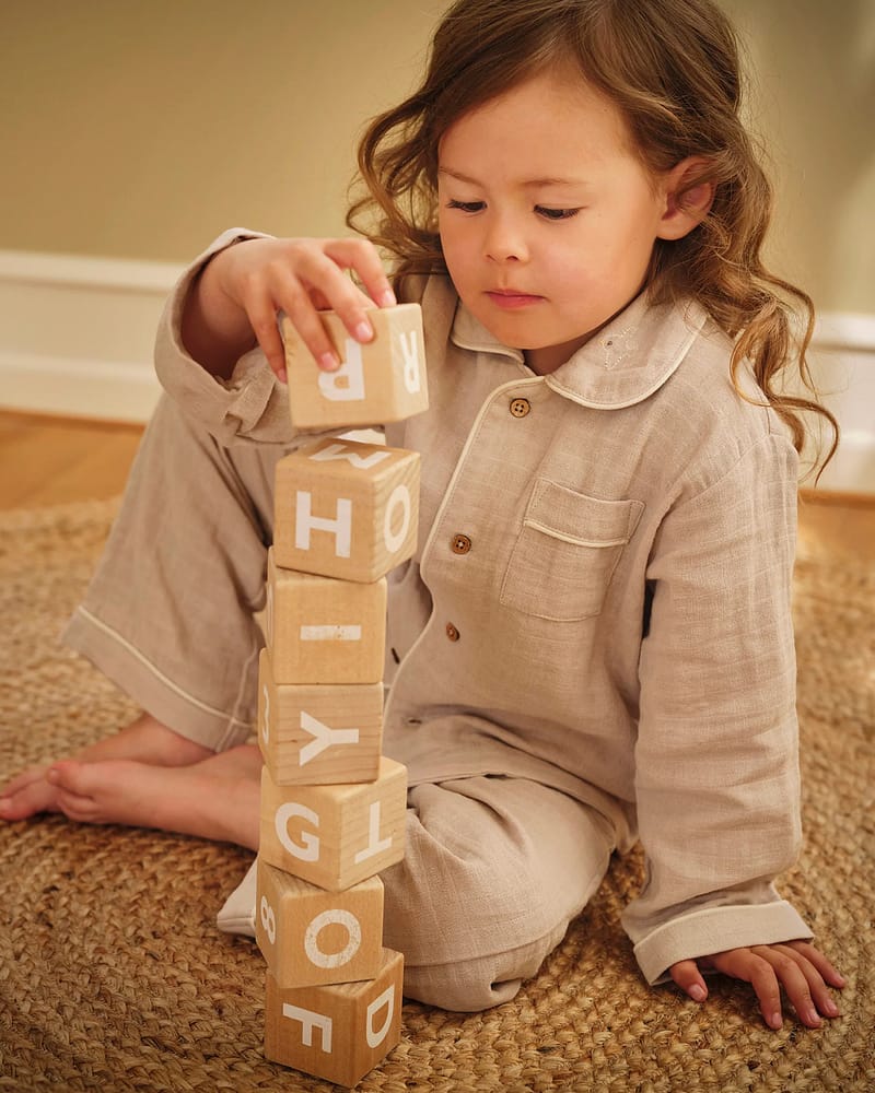 Pyjamas i 100% Øko Bomull, Muslin - Trøye og Bukse | Two-piece pyjama