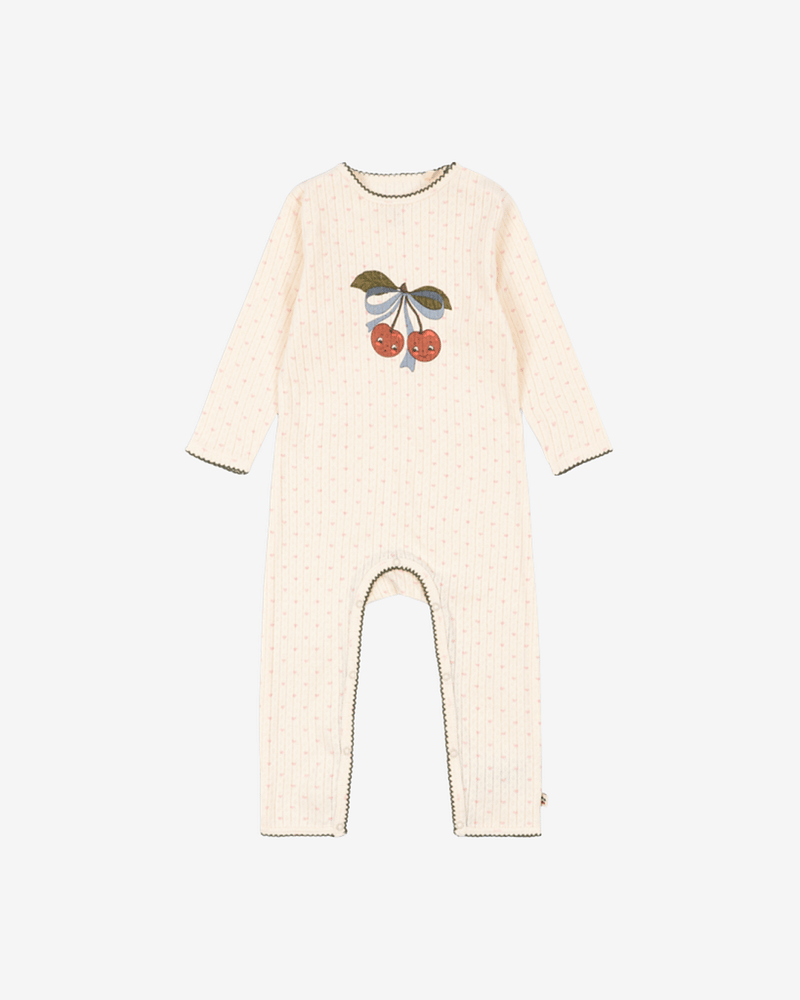 Heldress - 100% Øko Bomull, Pointelle | Minnie Onesie GOTS