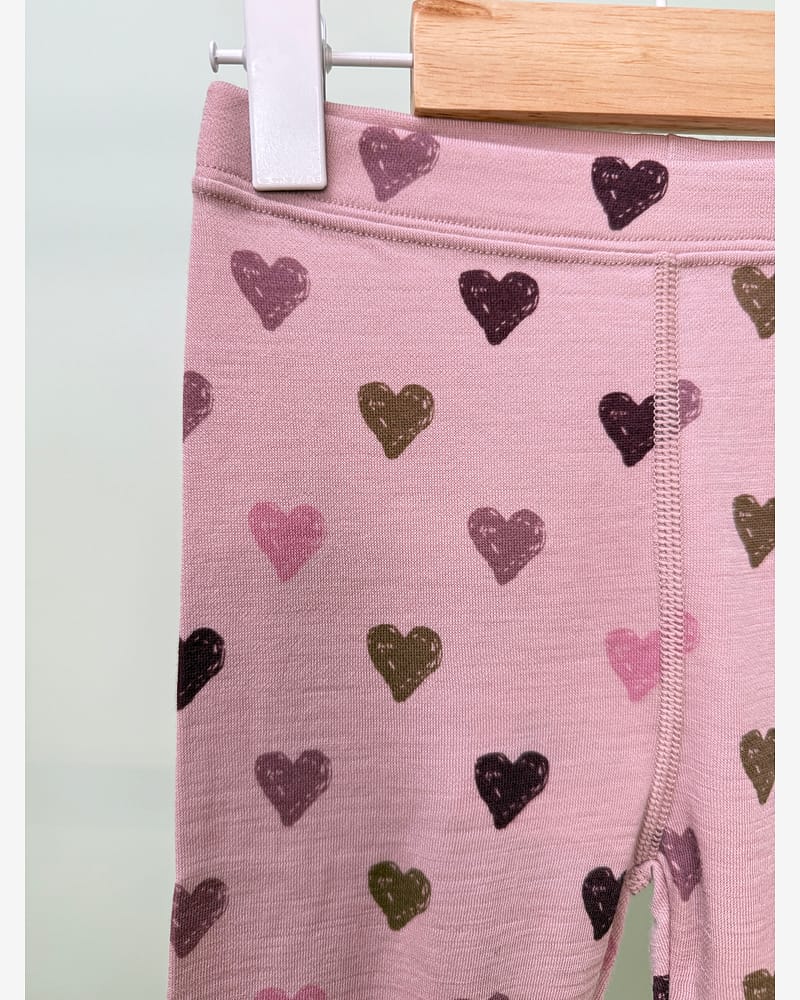 Leggings Barn - Ull/Bambusviskose | Laki Hearts