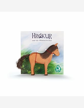 Hest Lekedyr - Håndlaget Trefigur | Icelandic Horse Hrókur