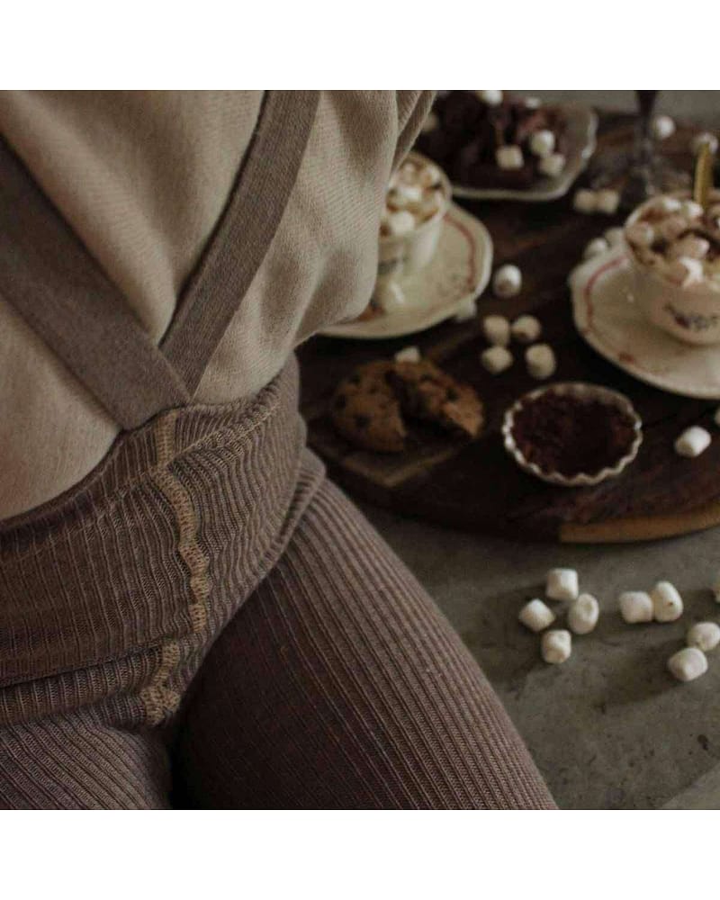 Strømpebukse Rib u/ føtter, m/ seler - Footless Tights