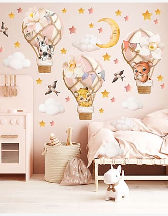 Wallstickers Luftballong Dyr - ØKO Veggklistremerker Barnerom | 42pk