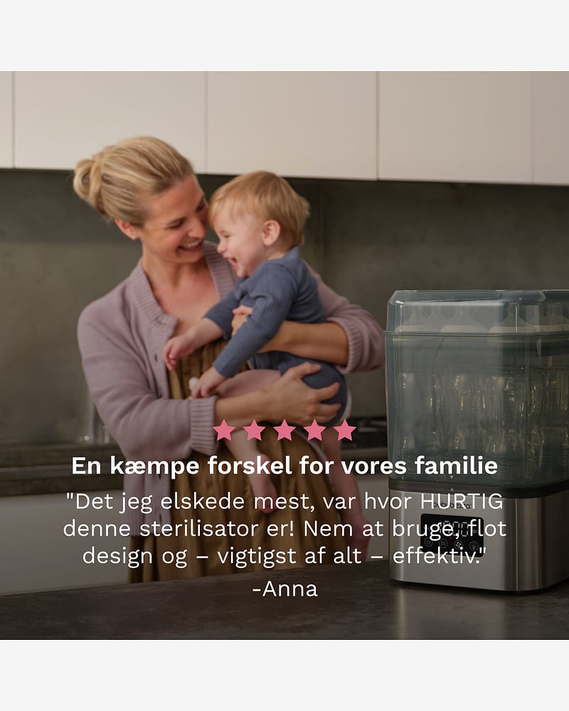 Baby Brezza SuperQuick Sterilizer Dryer på 10 min | Sterilisator med Tørk på 10 min