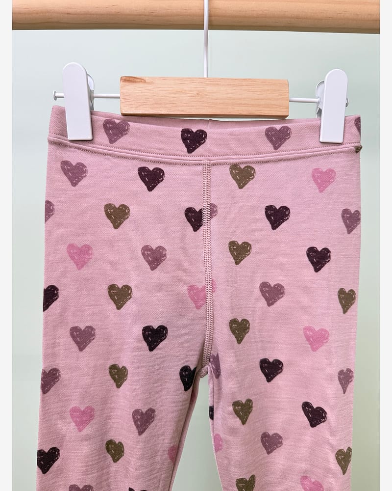 Leggings Barn - Ull/Bambusviskose | Laki Hearts