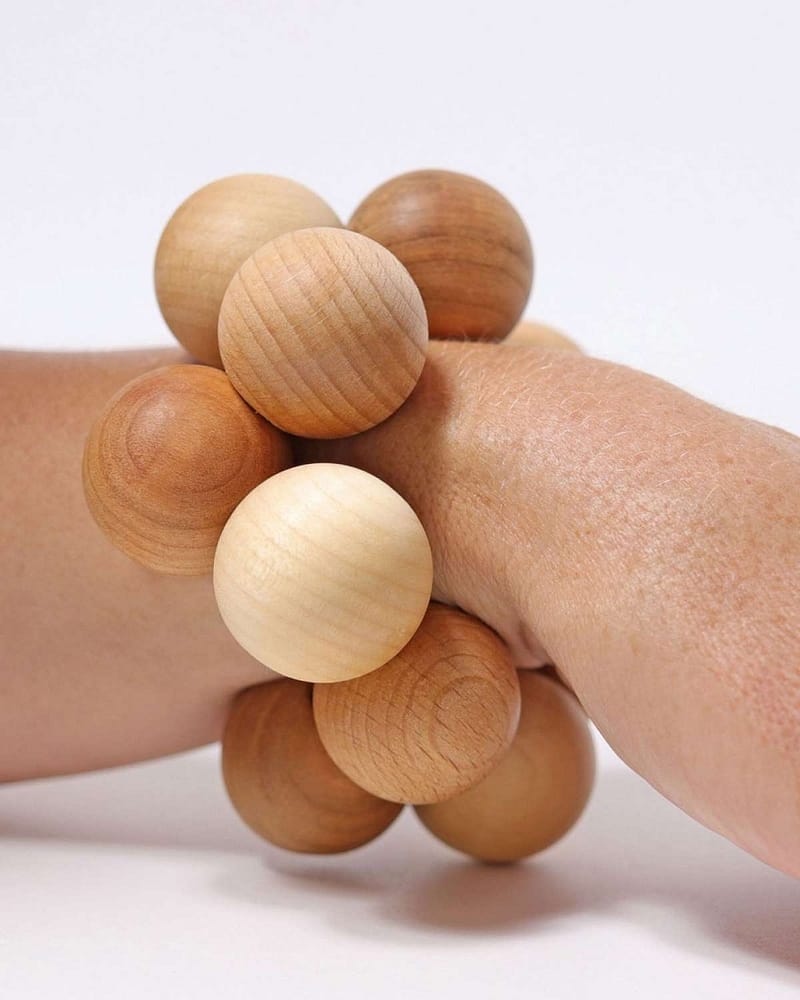 Babyleke Gripekuler - Fidget leke baby 0+| Natural Beads Grasper