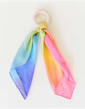 Biteleke m/ koseklut 2i1 - 100% Naturlig | Rainbow Baby Teether
