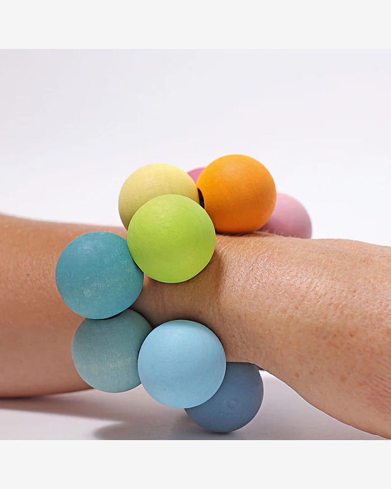 Babyleke Gripekuler - Fidget leke baby 0+| Pastel Beads Grasper