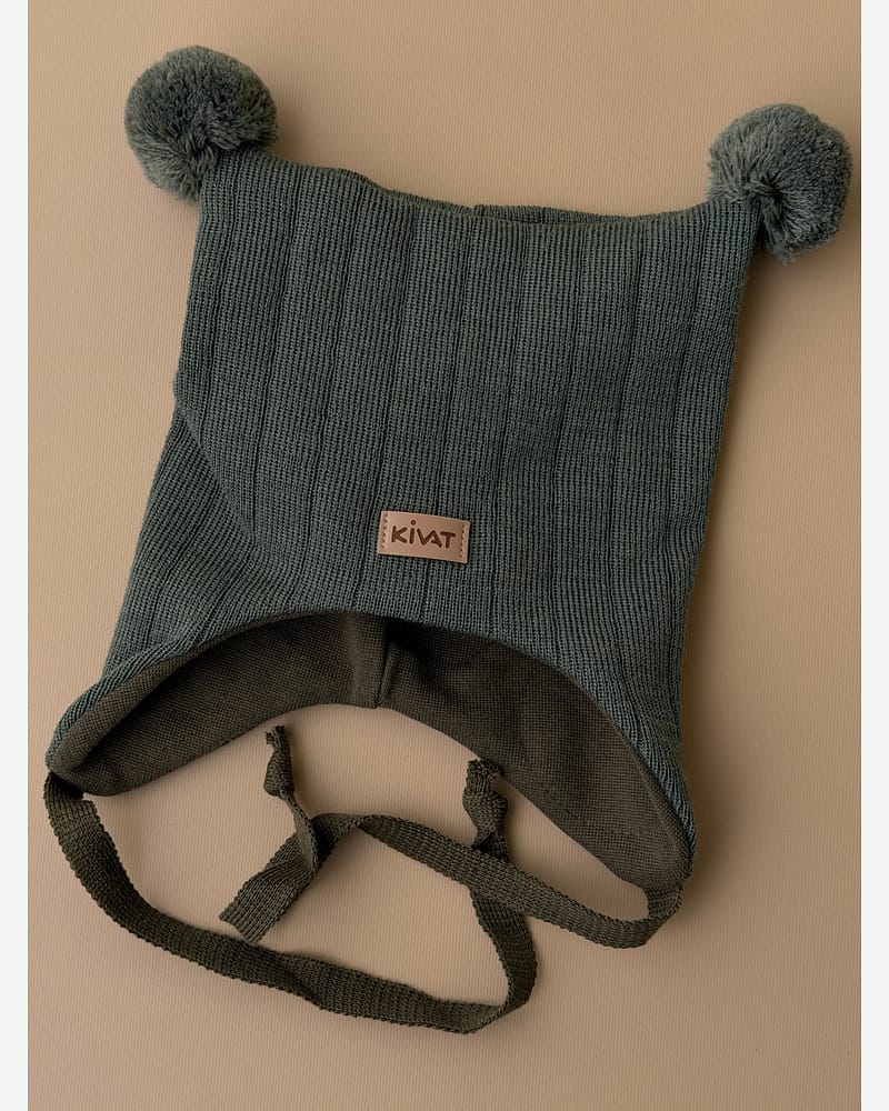 Knytelue Ull m/ Bomullsjersey fôr og Vindstopper | Ubehandlet Ull