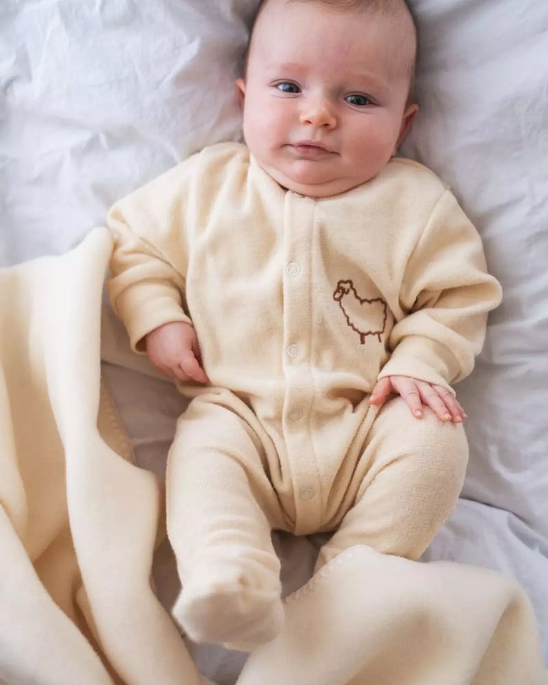 Ullpysj Baby m/ fot - 100% Ull-Frotte