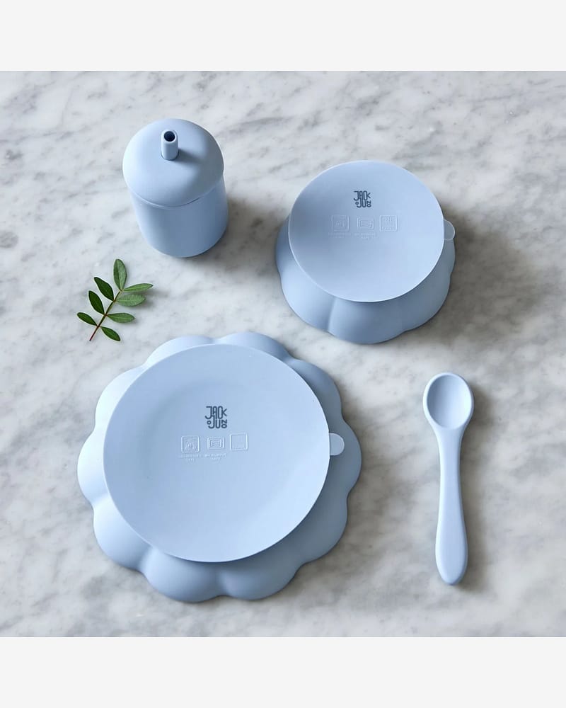 Spisesett Baby 4pk - 100% Silikon | Little Poppy Dining Set