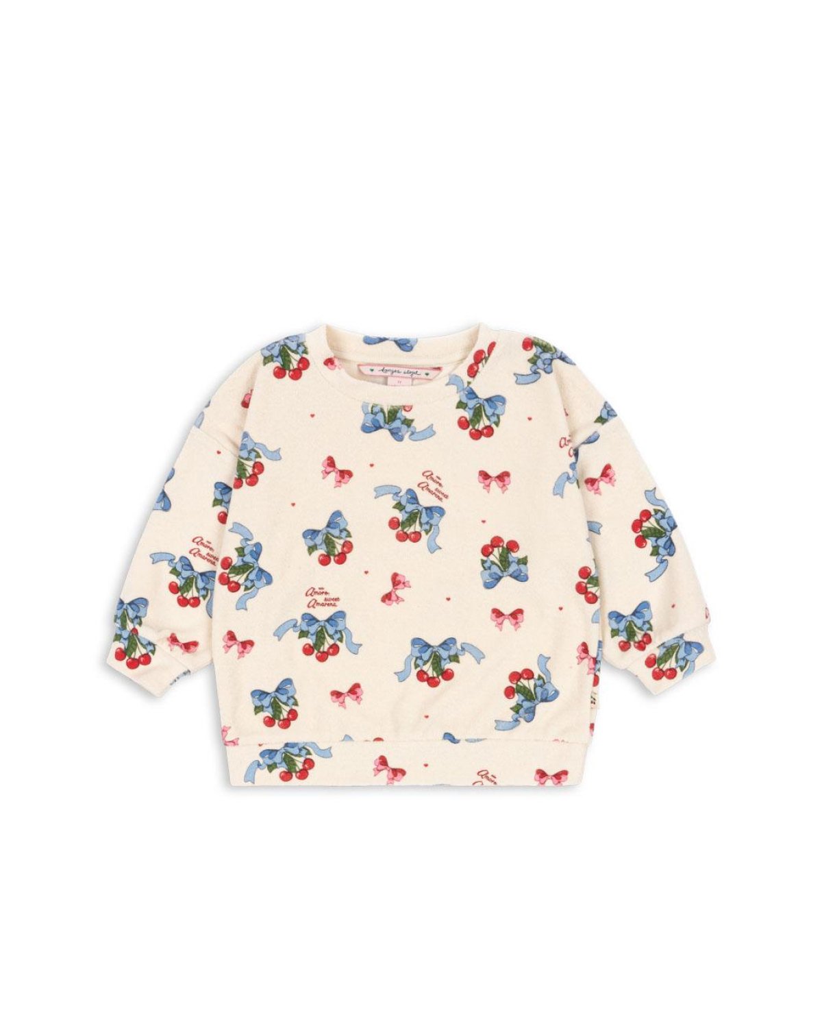 Genser med Print – Øko Bomull Frotte | Itty Sweat Shirt, Amarena