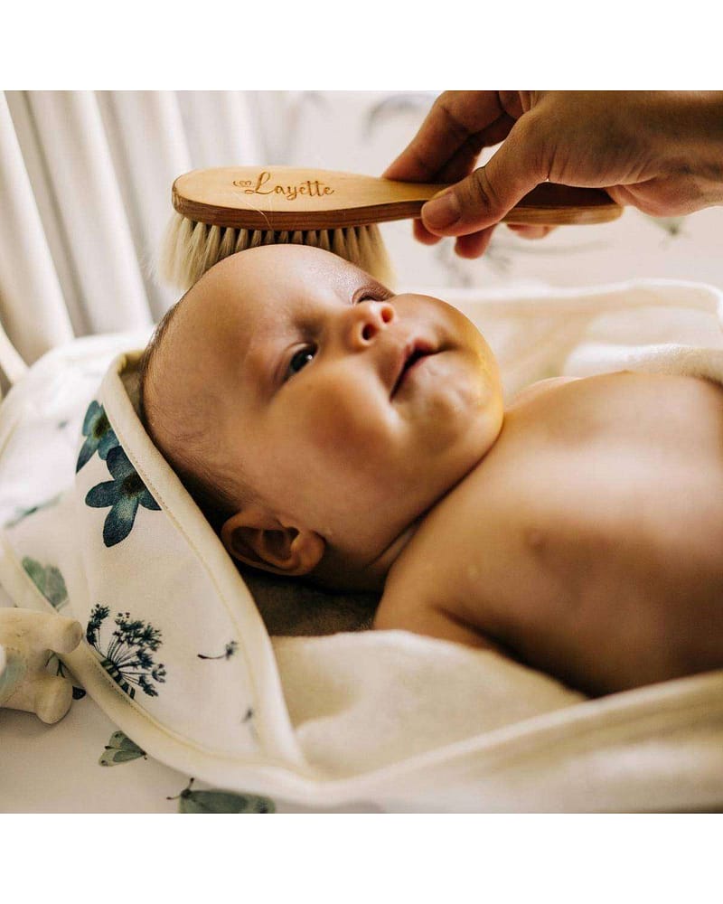 Babybørste i Bøk med Geitehår