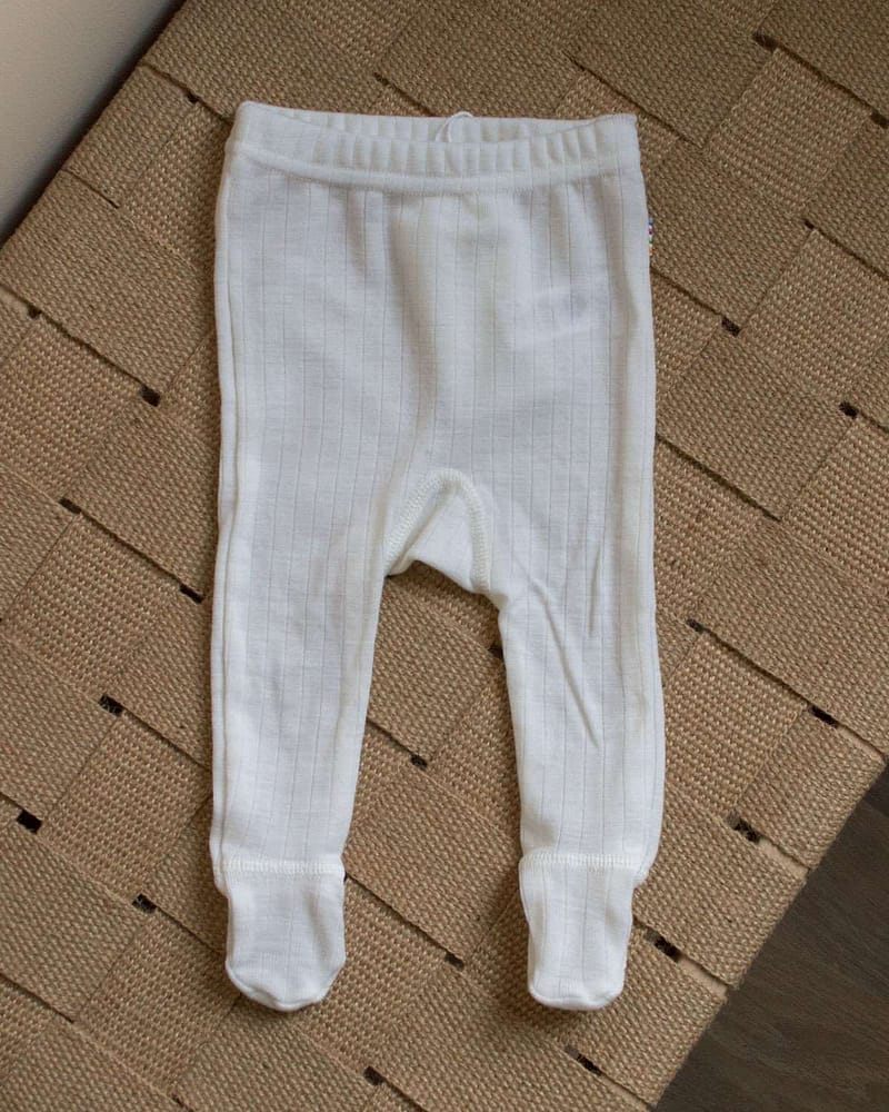 Leggings med fot - 100% Merino - Rib - Basic