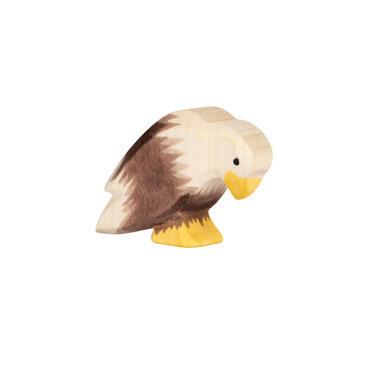 Ørn Lekedyr – Håndlaget Trefigur | Bald Eagle sitting, Ørn som sitter