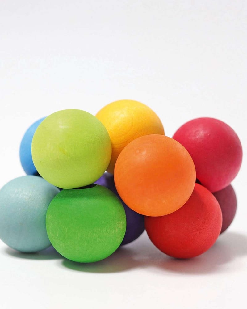 Babyleke Gripekuler - Fidget leke baby 0+| Rainbow Beads Grasper