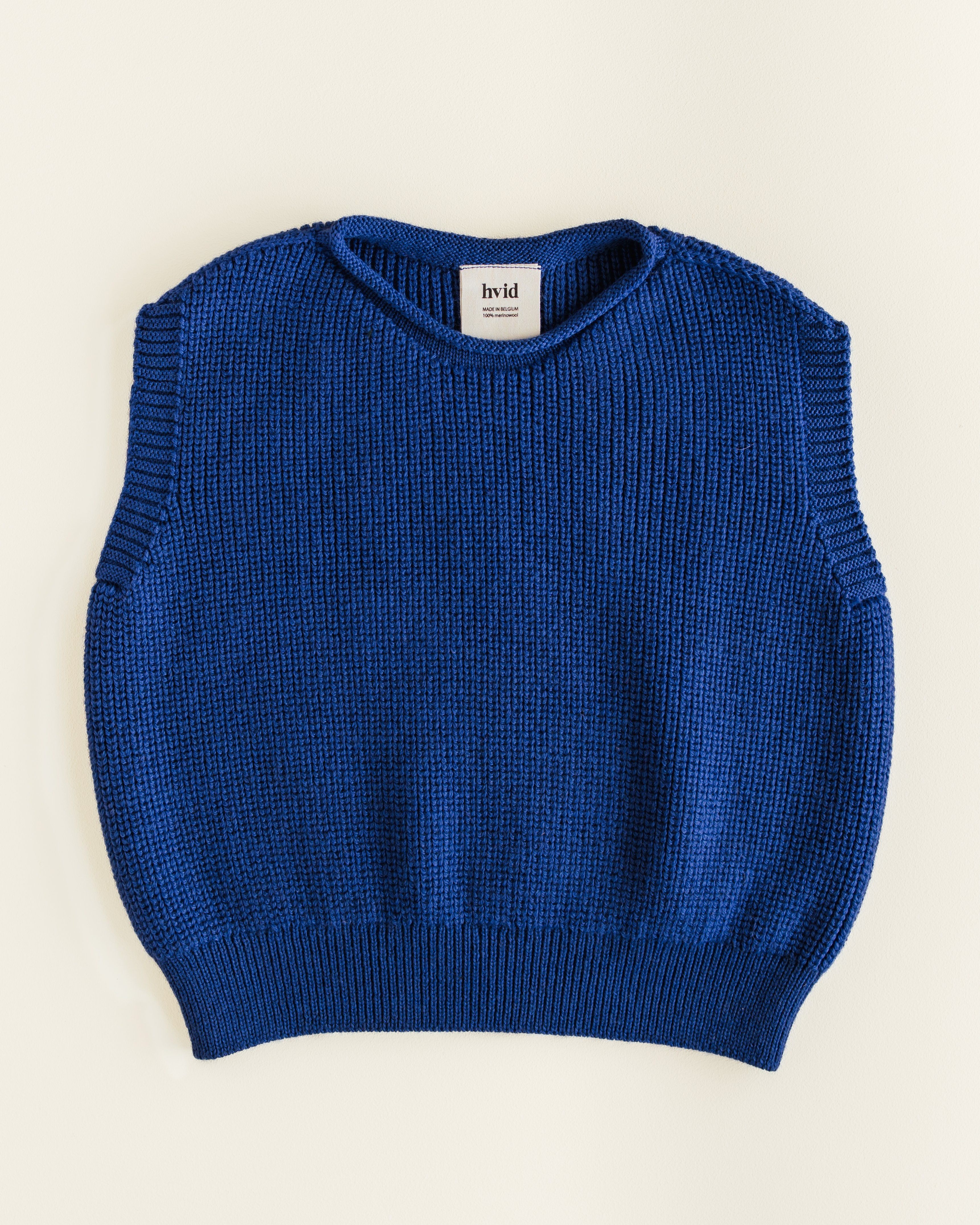 Ullvest Barn – 100% Merino, Ubehandlet Ull | Vest Harvey, Cobalt Blue