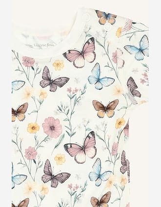 Body Baby, Kortermet - 95% Bambusviskose, 5% Elastane | HCBuller Butterfly