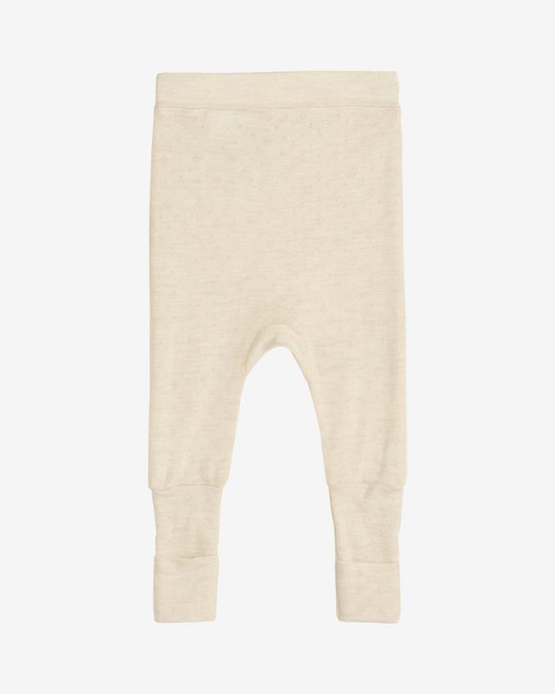 Leggings med trylleføtter - Pointelle, 85% Merino, 15% Silke | HCGils