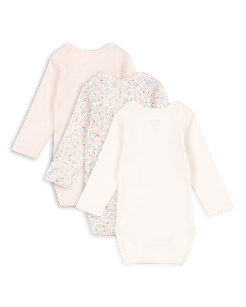 3pk. Body m/ Konvolutt Hals - 100% Øko Bomull | Fio Body - Gavepakke