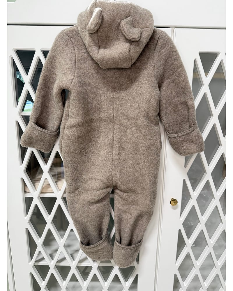 Ulldress i ullfleece - Varm, 100% Merino | Pram Suit Ears Wool Fleece