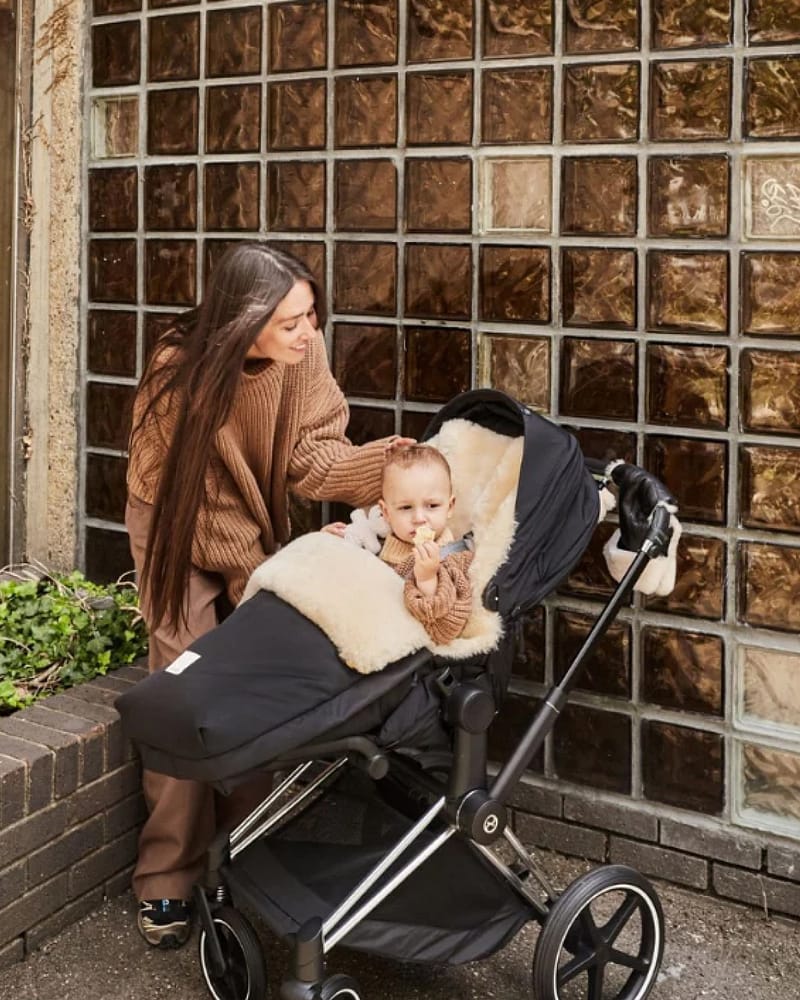 Vognpose m/ Lammeskinn - Universal Fit - Varm Vinterpose, 0-4år | Puffmuff
