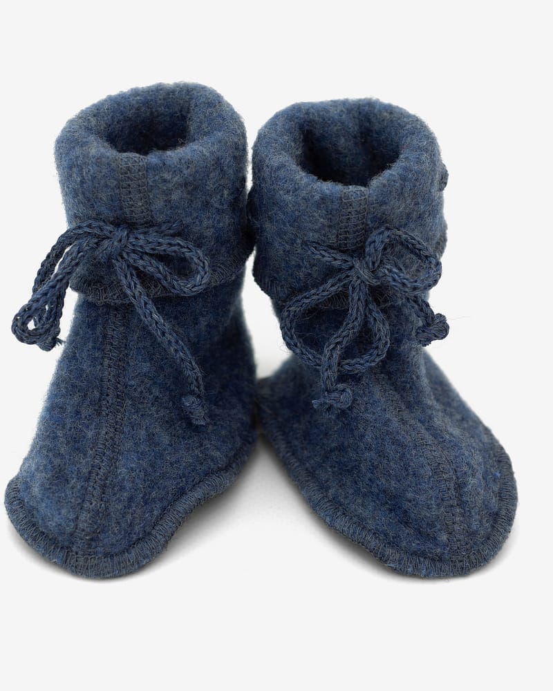 Ulltøfler Baby - Varm Ullfleece, 100% Merino, Ubehandlet Ull | Baby-Bootees