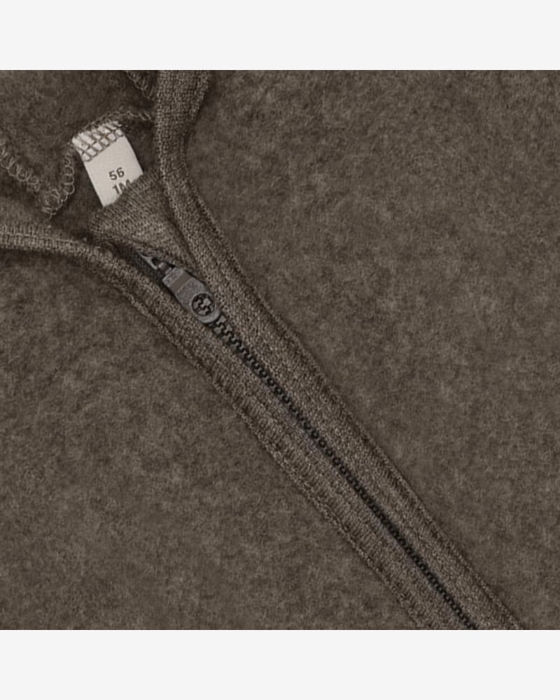 Ulldress i ullfleece med Bamseører - Varm, 100% Merino | Pram Suit Ears Wool Fleece
