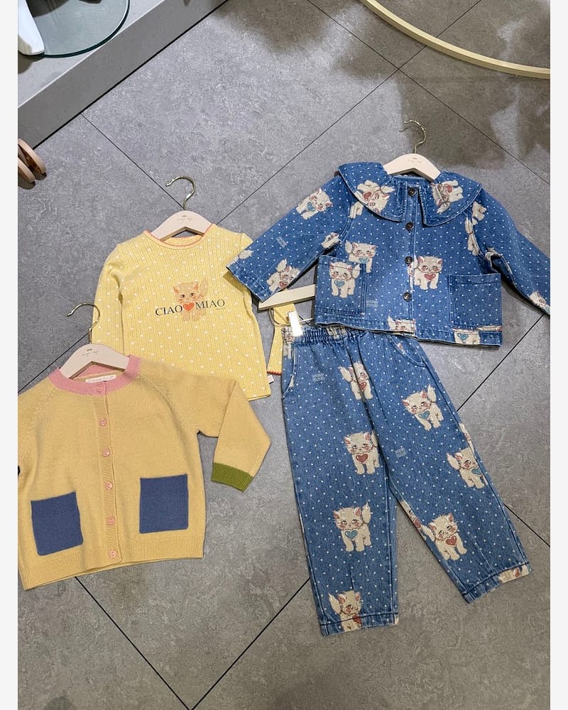 Olabukse Barn - Denim, 100% Øko Bomull | Magot Frill Pants GOTS