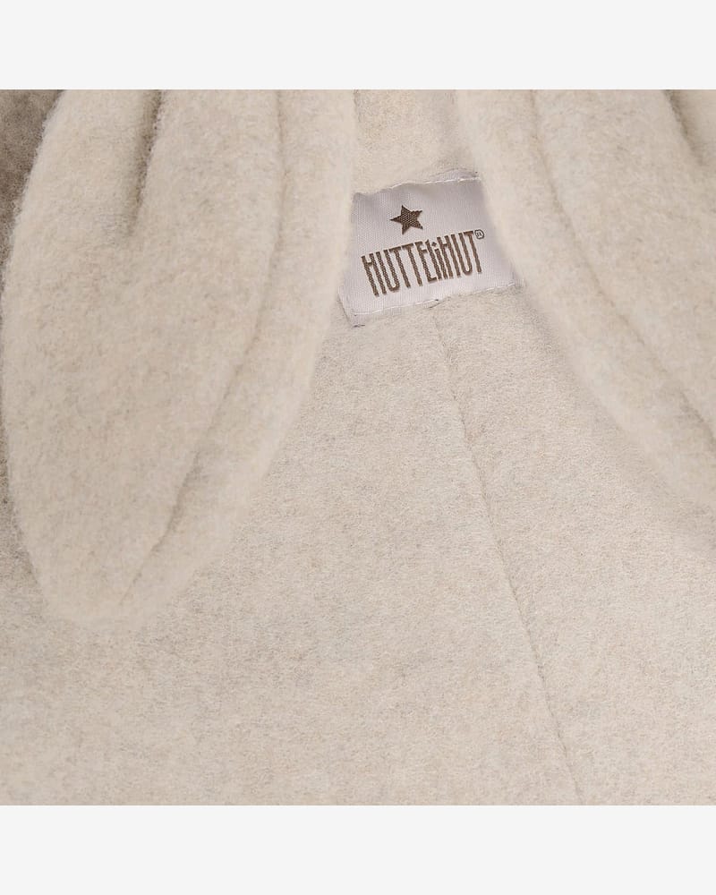 Ulldress i ullfleece med Kaninører- Varm, 100% Merino | Pram Suit Ears Wool Fleece