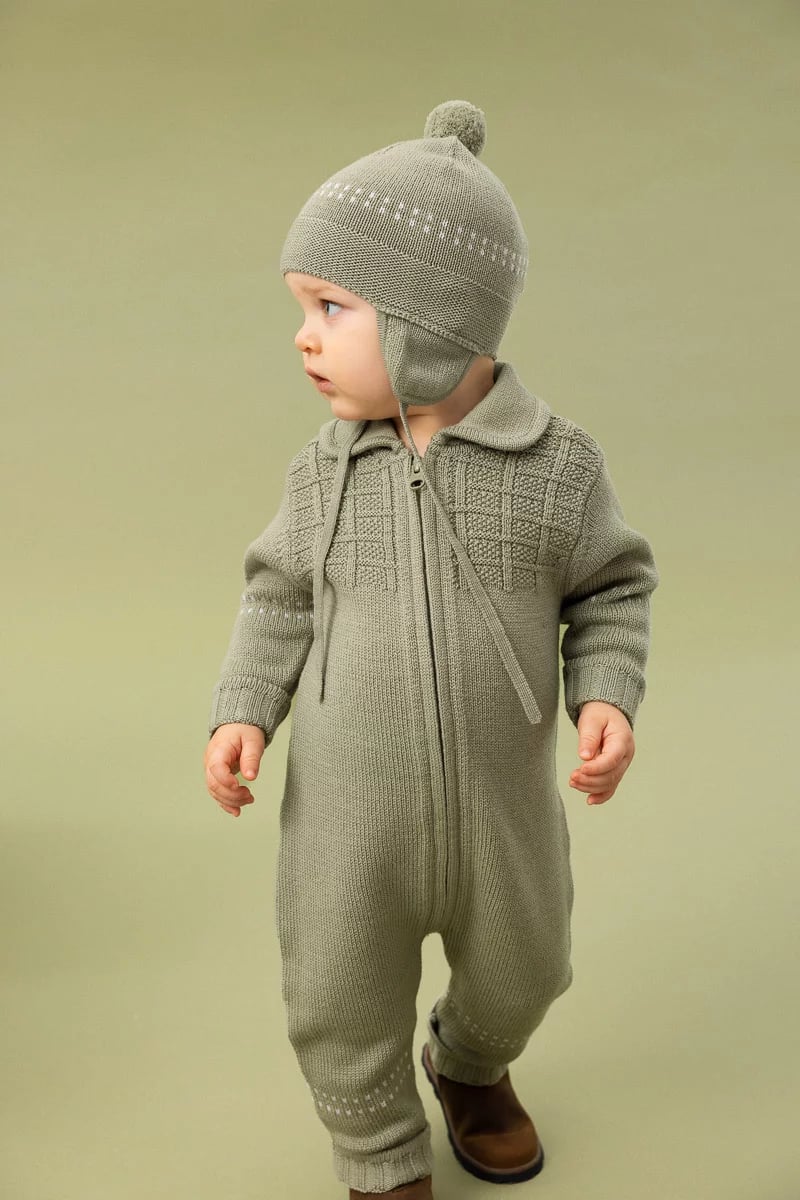 Ulldress – Tykk ullkvalitet – 100% Merino | Sparkedress Classic, Grønn - Rosmarin