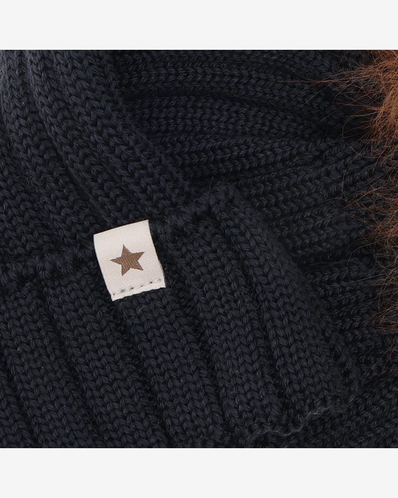 Lue med Alpakkadusk - 100% Merinoull | Hat Knit Alpaca Pompom