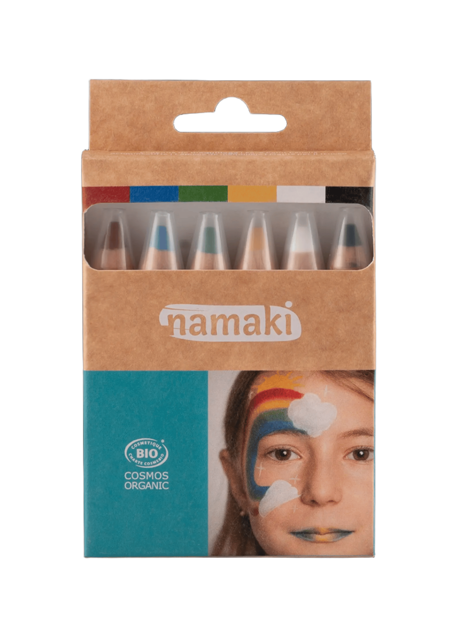 Ansiktsmalingblyanter, 6 Farger – 100% Naturlig Opprinnelse | Rainbow