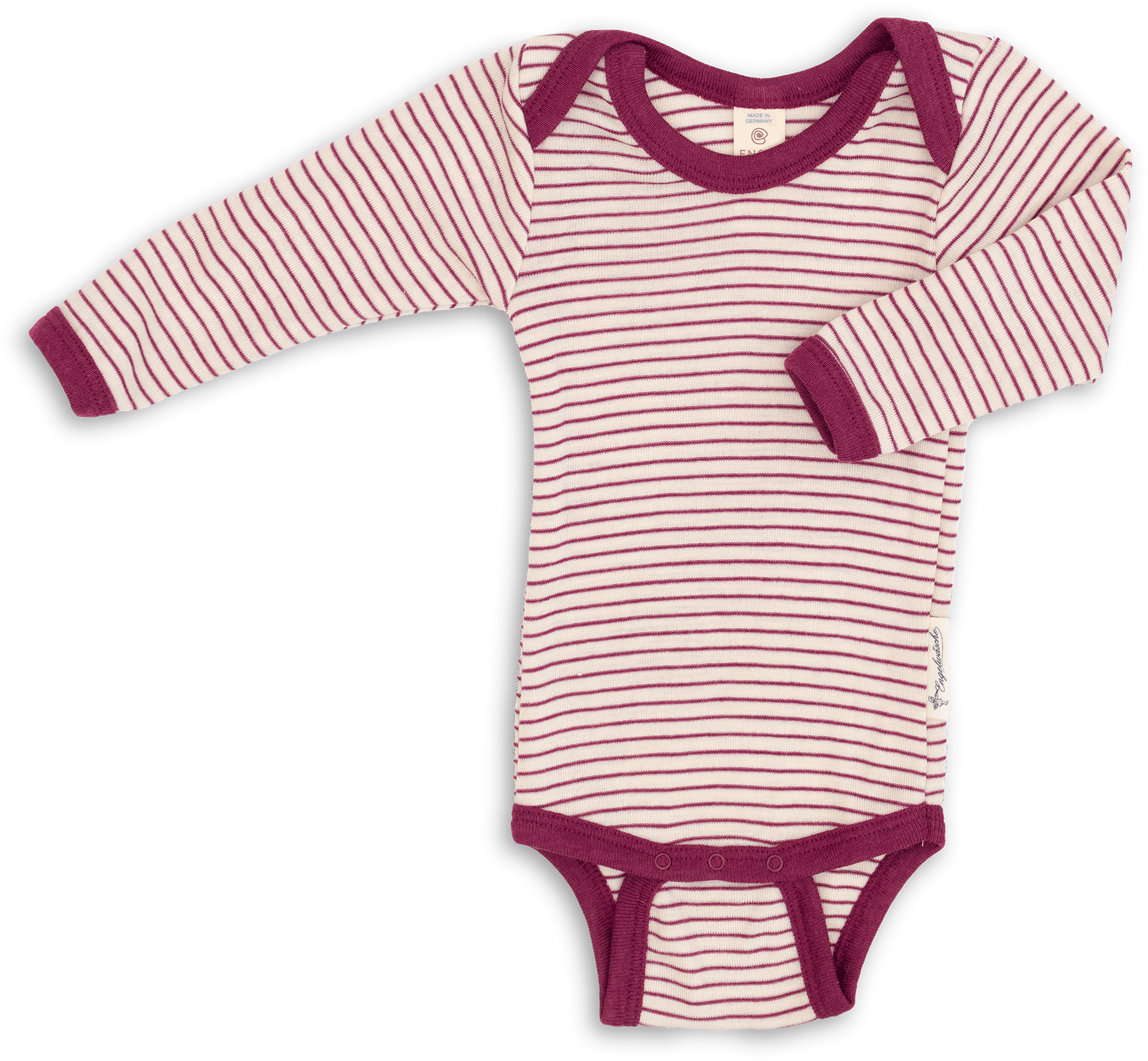 Ullbody – 70% Merino, 30% Silke – Ubehandlet Ull, Natural/Orchid