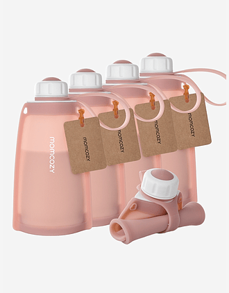 Momcozy Gjenbrukbare melkeposer i silikon, 5 stk