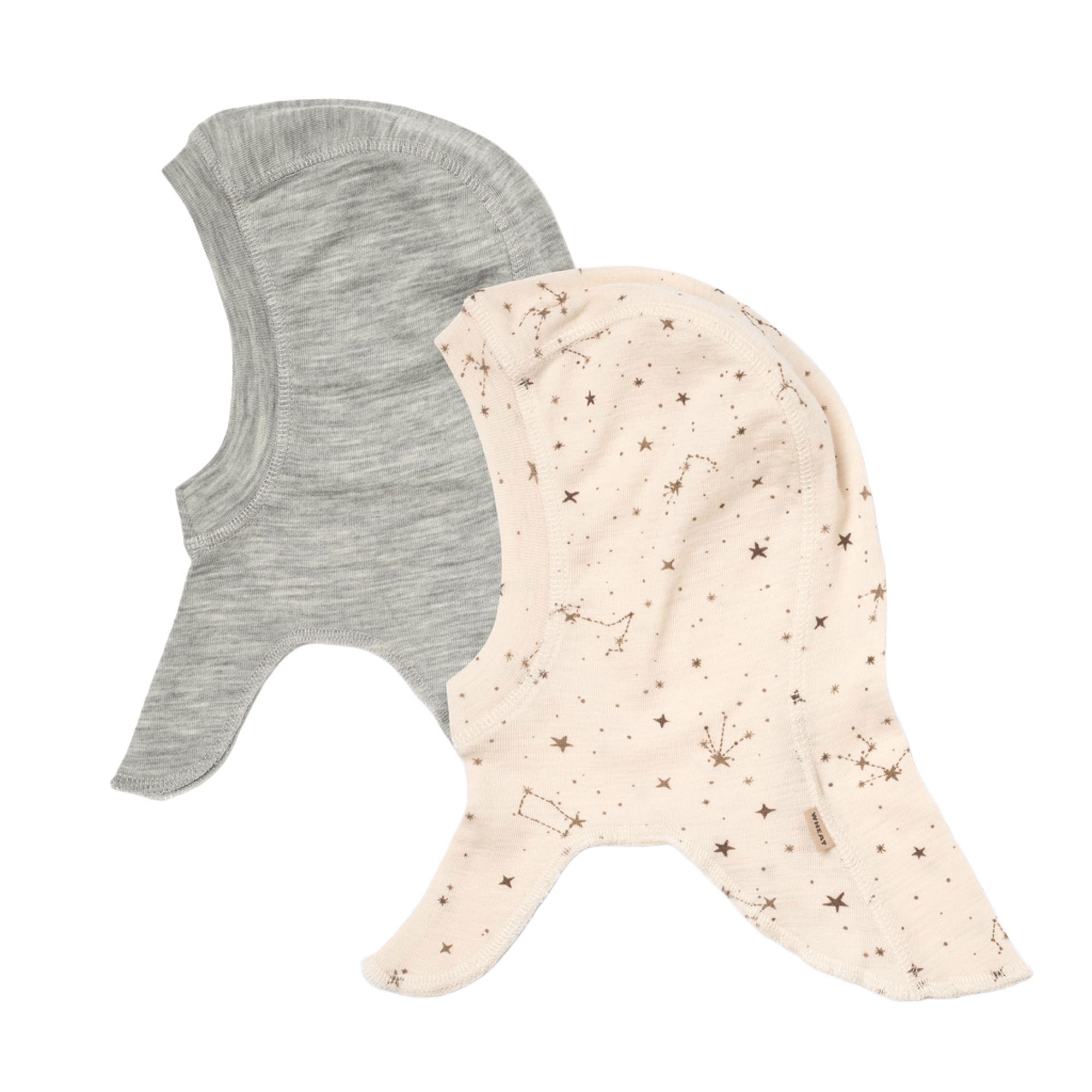 Balaclava, 2pk – 100% Merinoull, Tynn ullkvalitet | Felix, Eggshell Stars