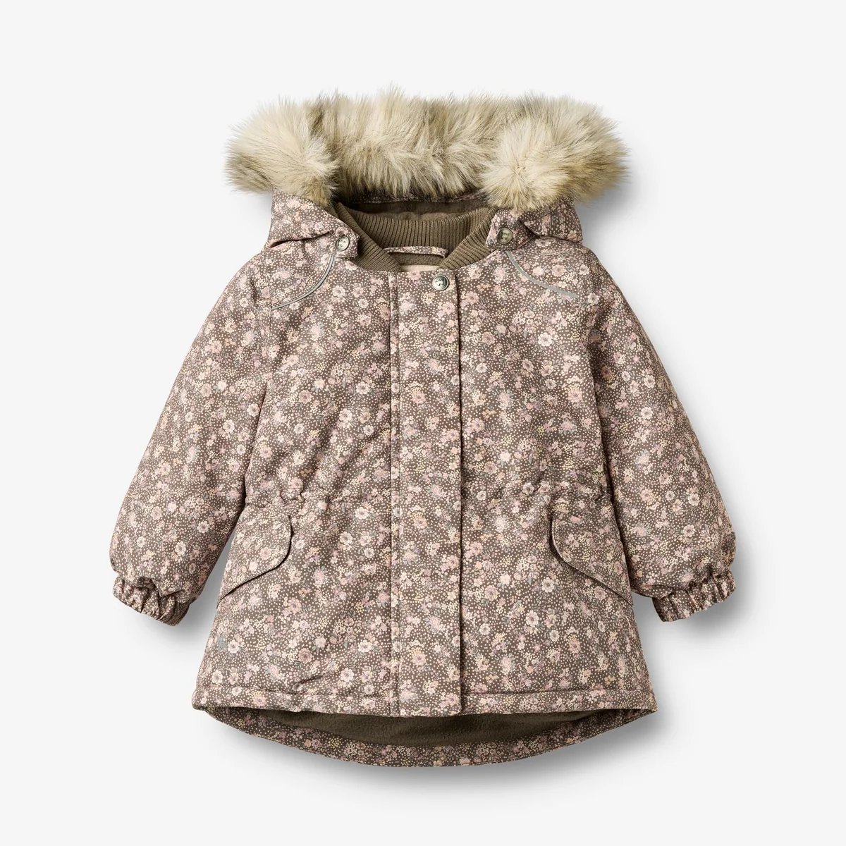 Vinterjakke Teknisk – Vanntett, Vindtett, Fleecefôr | Jacket Mathilde, Dry Wood Snow Flowers