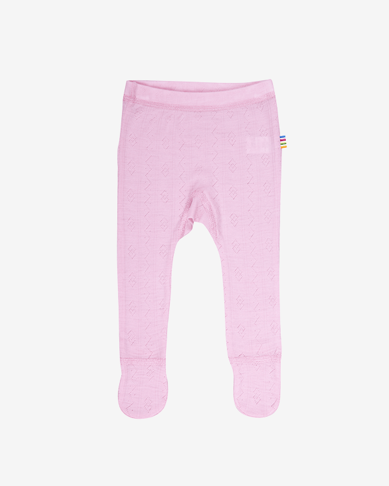 Leggings med fot - Ull 85%, Silke 15% - Pointelle