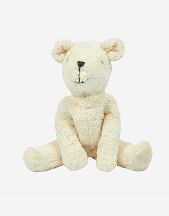 Kosebamse Bjørn, Medium - 100% Naturlig, Økologisk Bomull og Ull | Floppy animal Bear