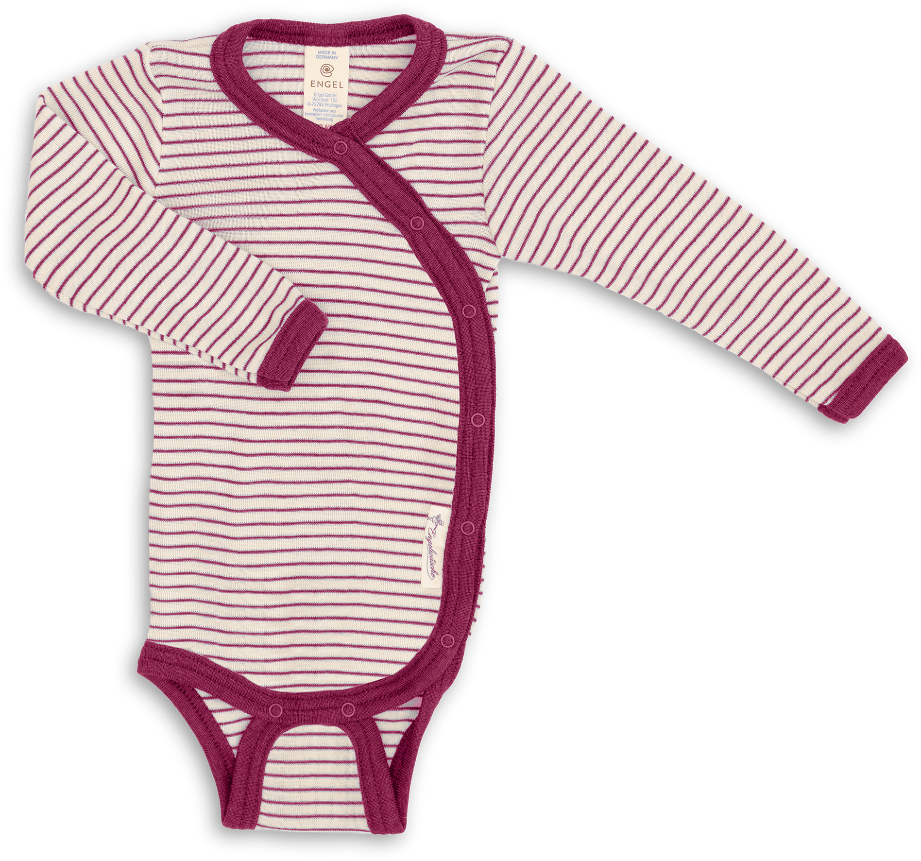 Omslagsbody – 70% Merino, 30% Silke – Ubehandlet Ull, Natural/Orchid