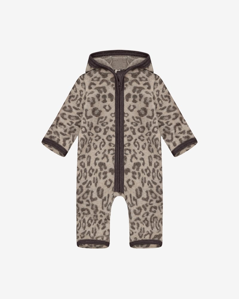 Ulldress i ullfleece - Varm, 100% Merino | Pram Suit Wool Fleece Jacquard