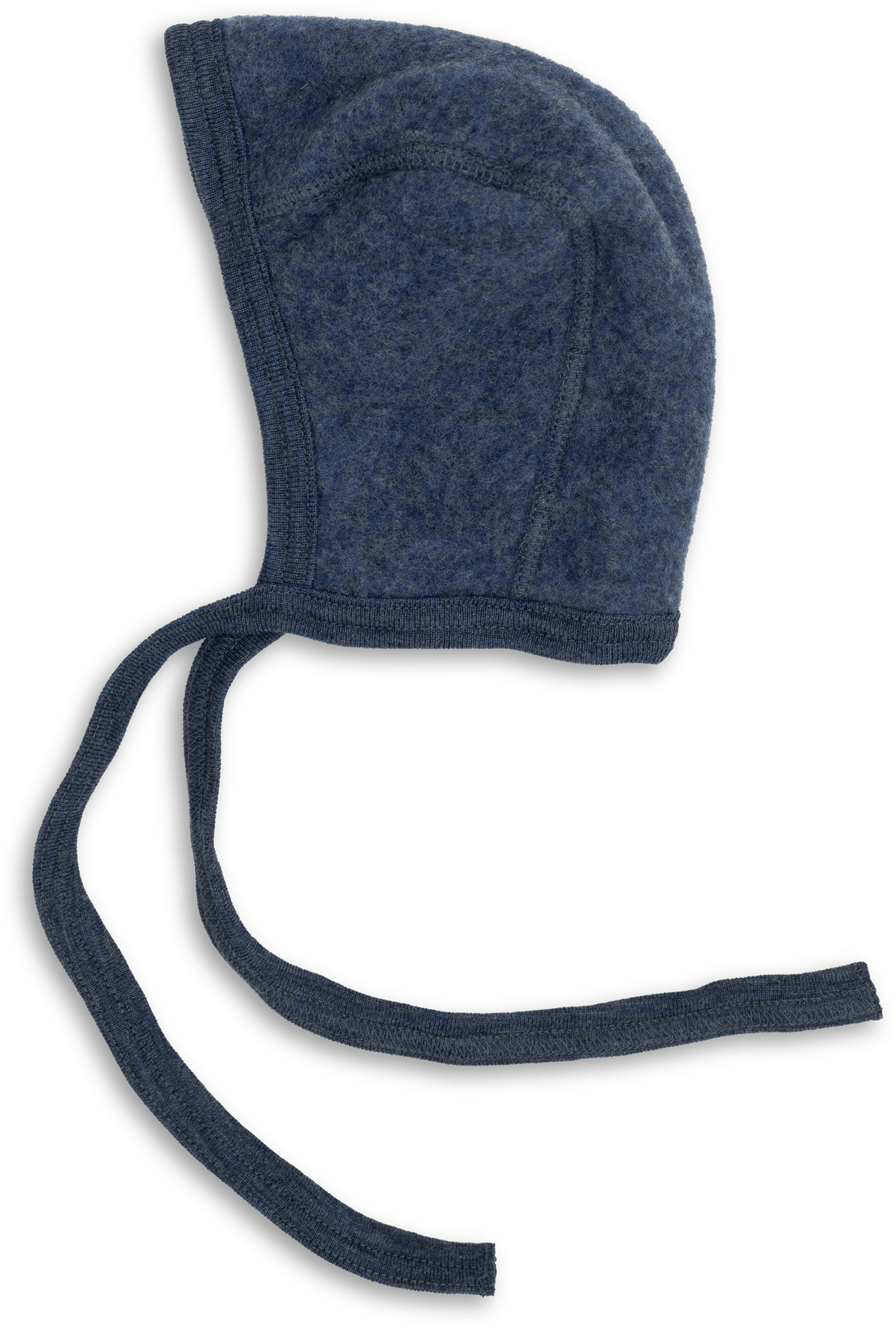 Babylue i Ullfleece – Tykk, 100% Merino, Ubehandlet Ull | Baby Bonnet, Blå Melange