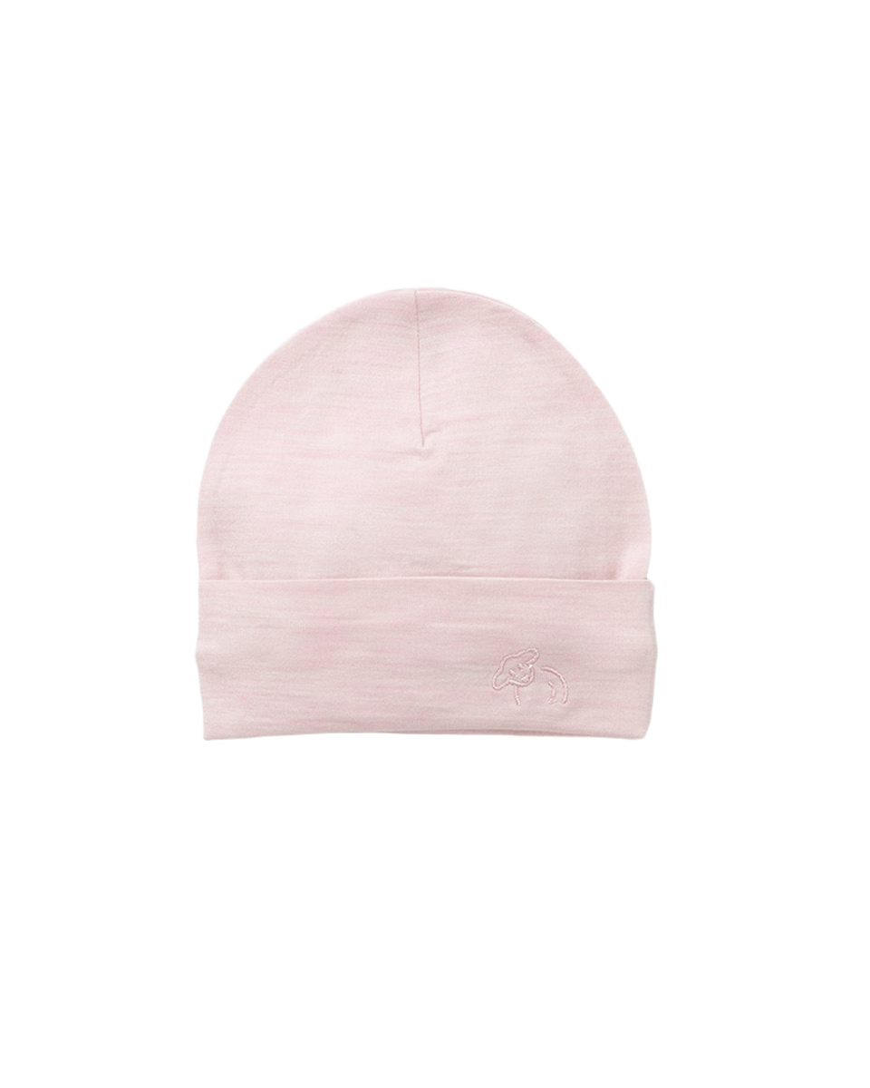 Nyfødtlue Ull – Tynn Ullkvalitet – 100% Merino | Baby hat Luna, HImmelrosa