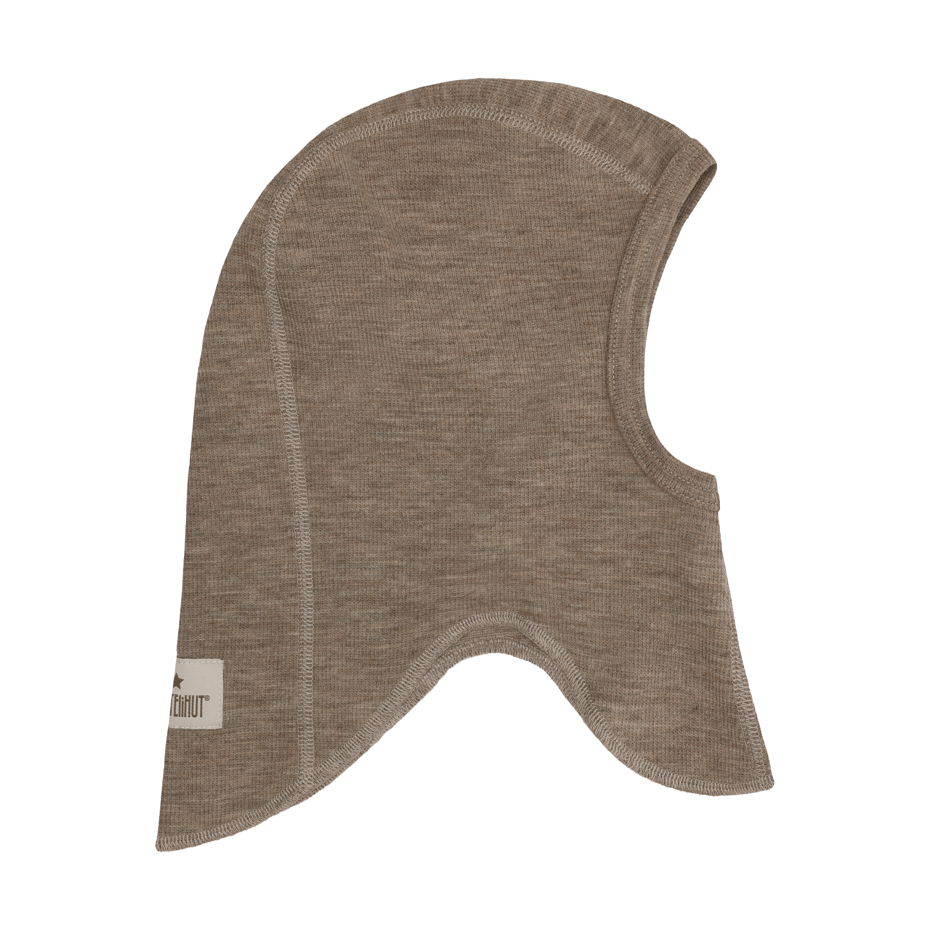 Balaclava Ull – 97% Merino, 3% Elastan, Tynn ullkvalitet | Balaclava Wool Rib, Lys Brun - Savannah Melange