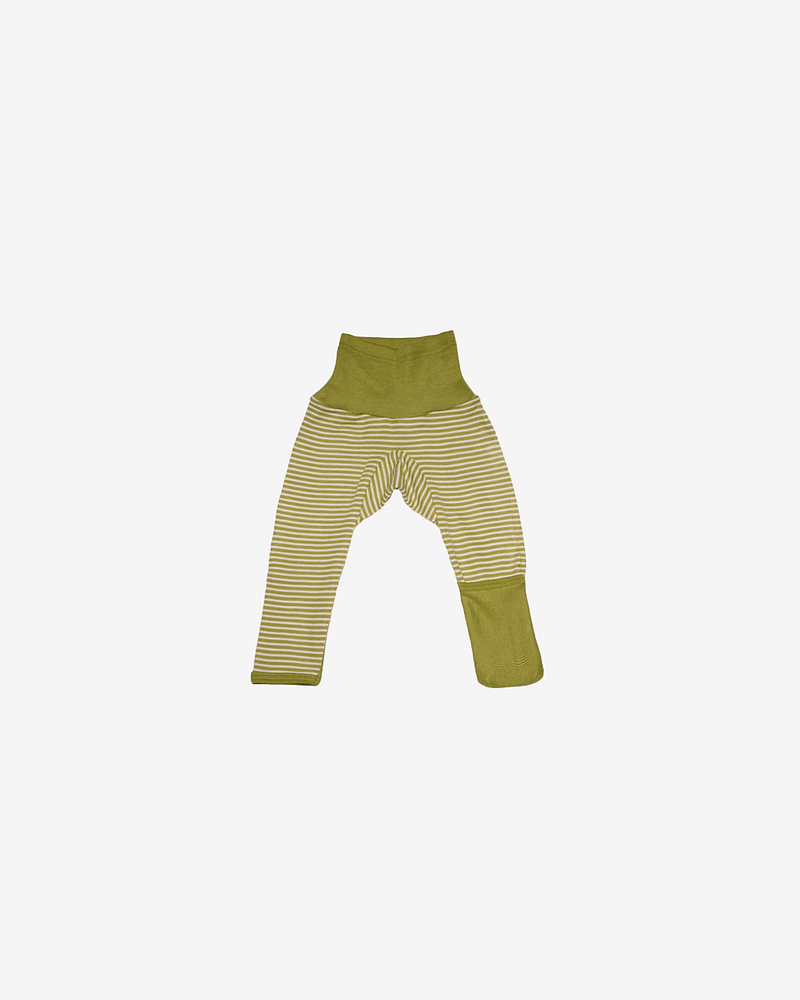 Ullbukse m/ dobbelt liv & trylleføtter - 70% Merino, 30% Silke - Ubehandlet Ull
