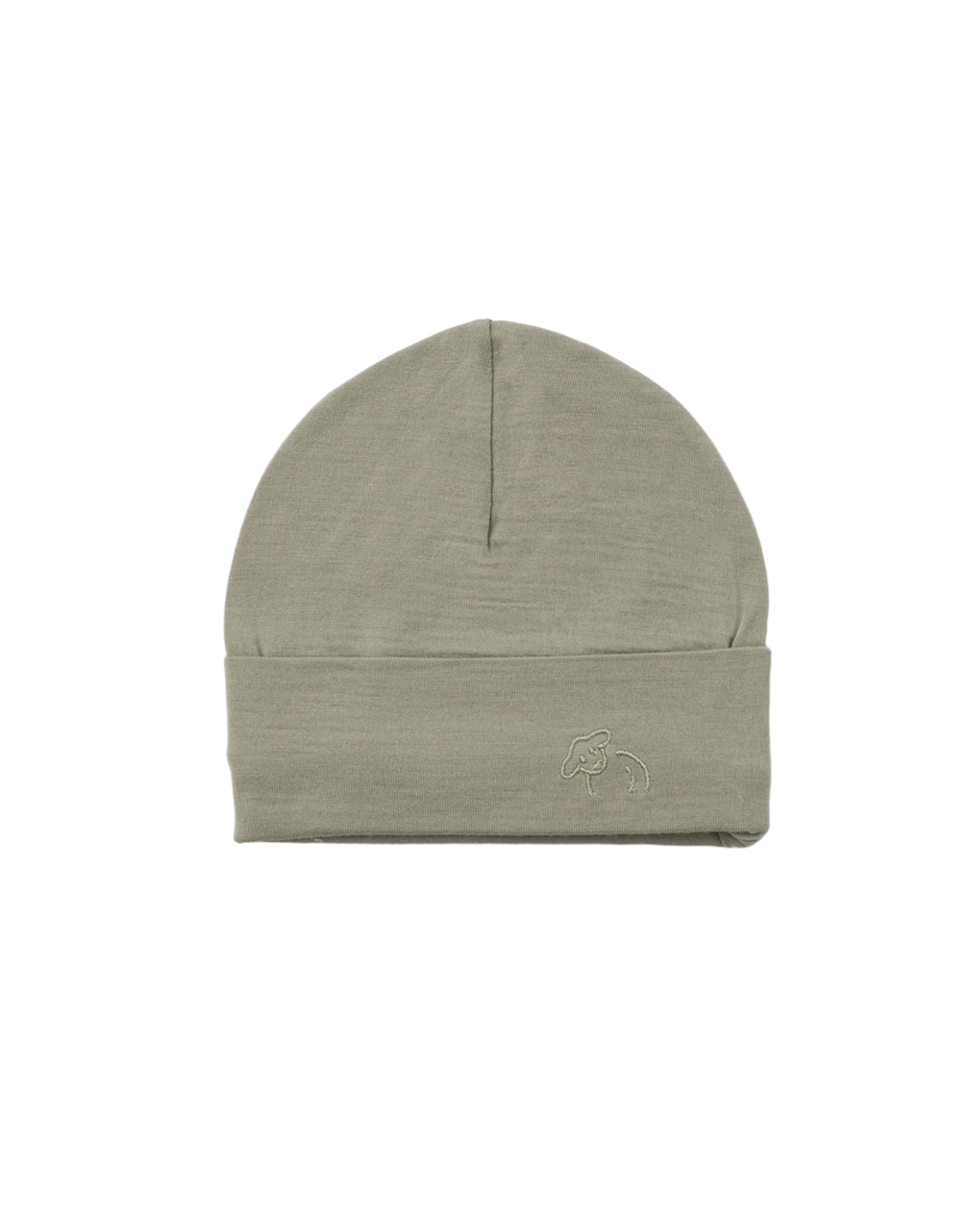 Nyfødtlue Ull – Tynn Ullkvalitet – 100% Merino | Baby hat Luna, Grønn - Rosmarin