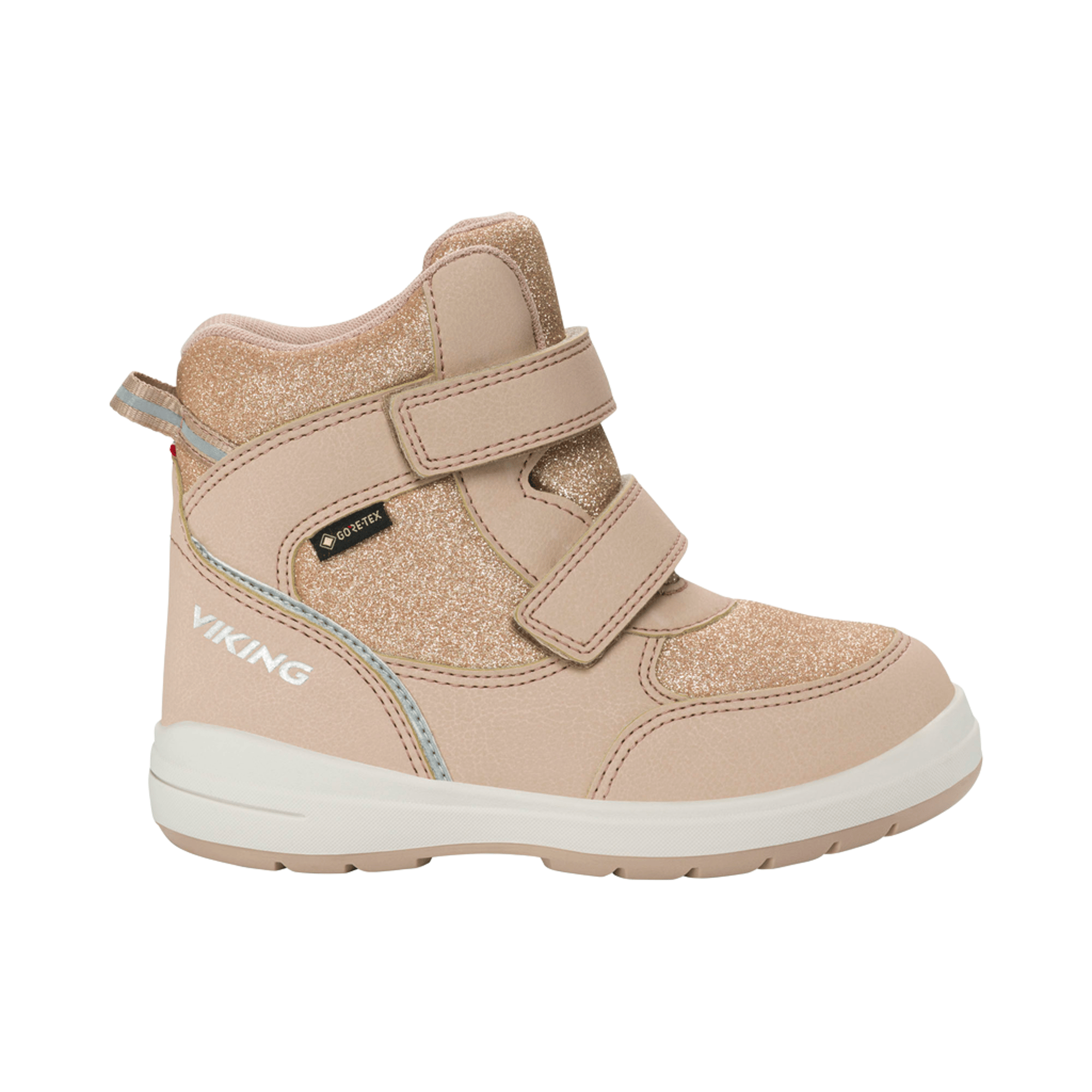 Viking Vintersko Barn – Isolert mellomhøy barnesko med glitter, Goretex | Fun Glitter Warm GTX 2V Beige